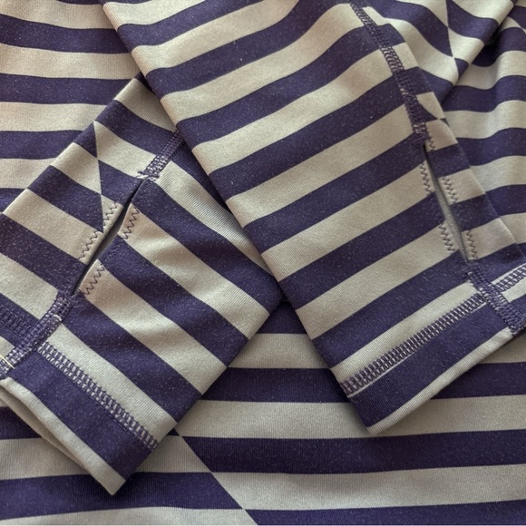 NIKE PRO DRI FIT top, long sleeves, lined, purple stripes size Large. Workout. - Picture 4 of 5